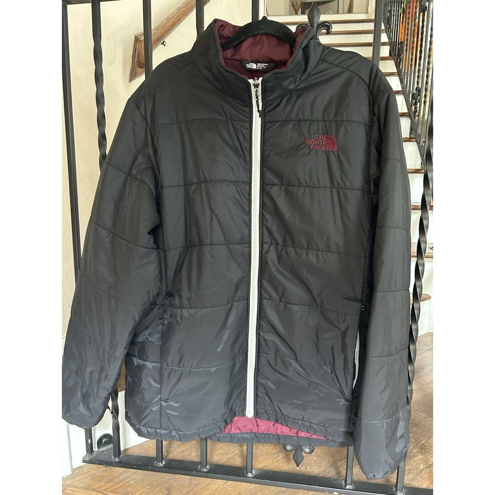 Men's Size XL The North Face Jacket Puffer Zip Up Black Zip Pockets